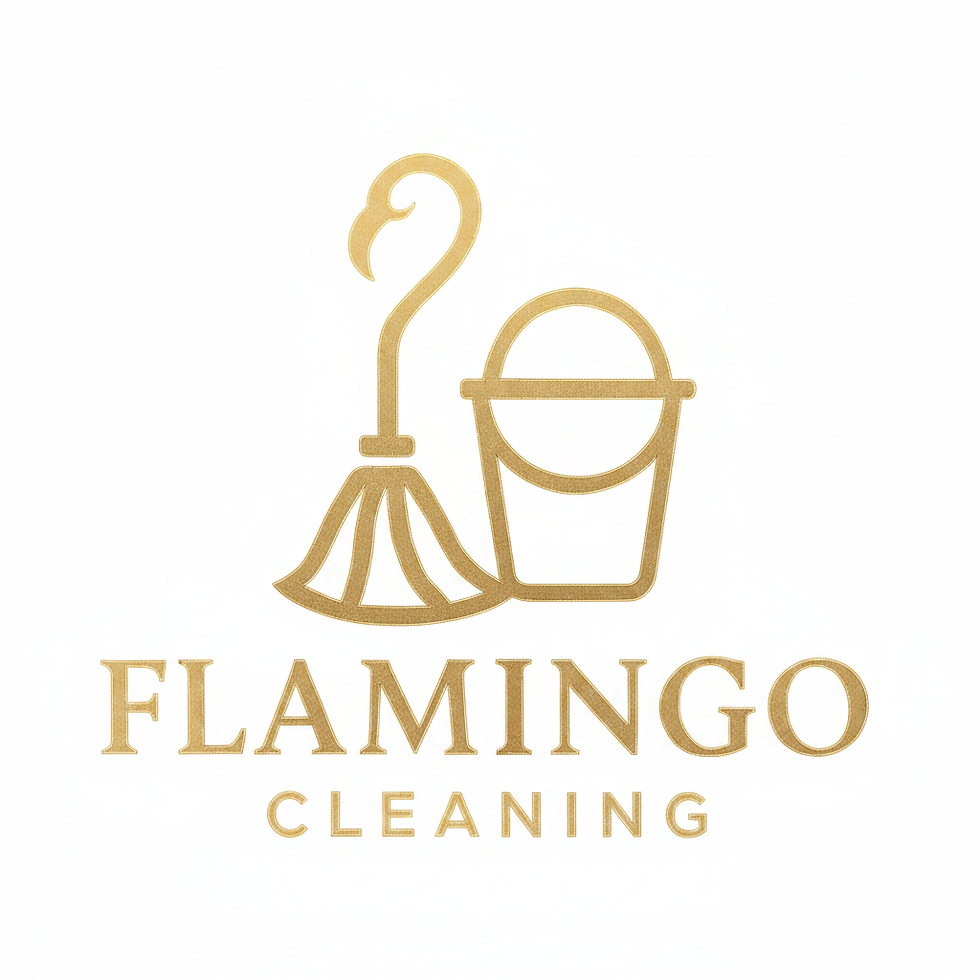 Logo Flamingo Cleaning, obsługa apartamentów na wynajem