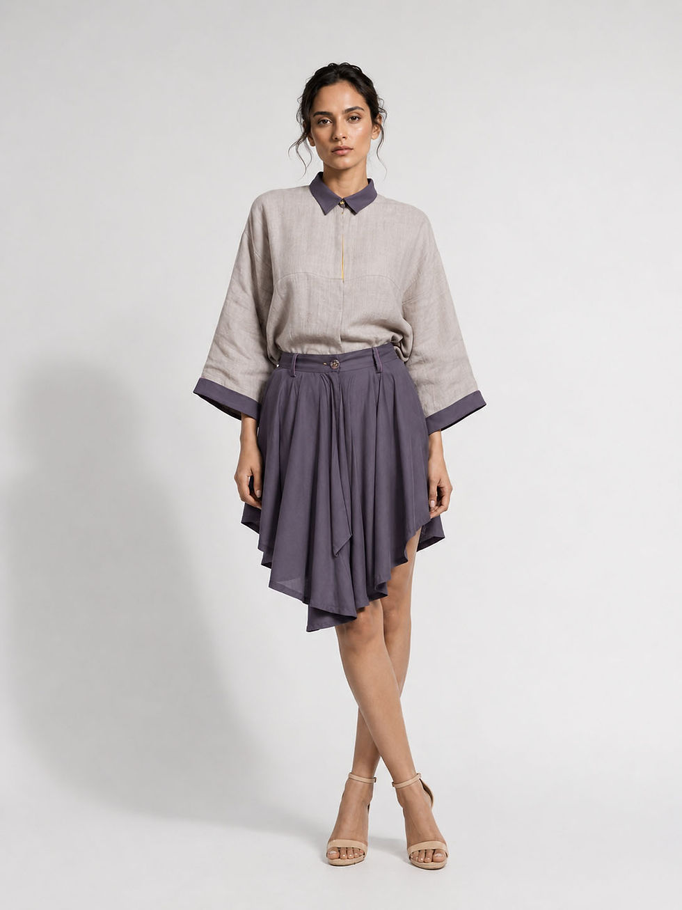 Linen Kimono Style Shirt - Front.jpg