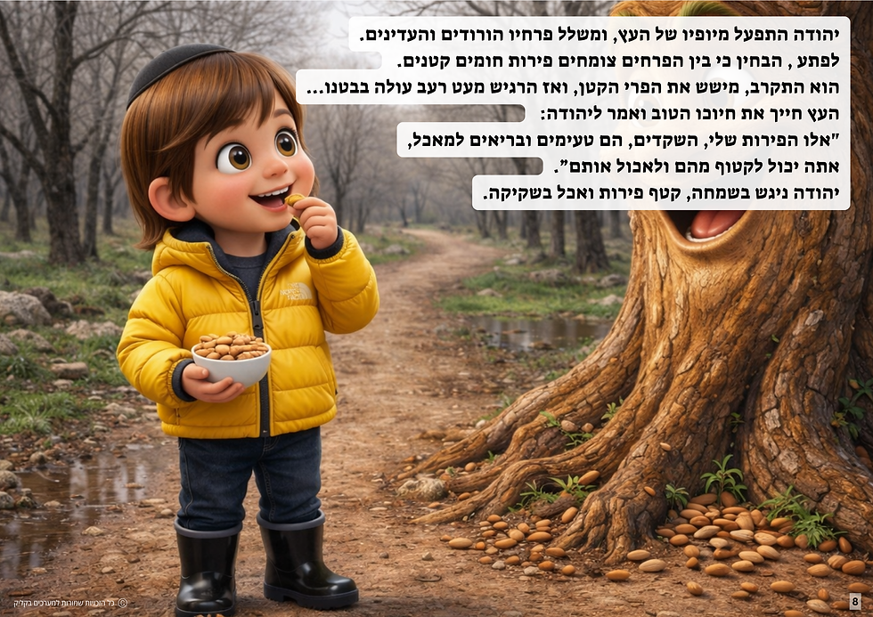 תמונה ממוזערת: סיפור יהודה והשקדיה הקסומה - מיועד לילדים בתפקוד נמוך