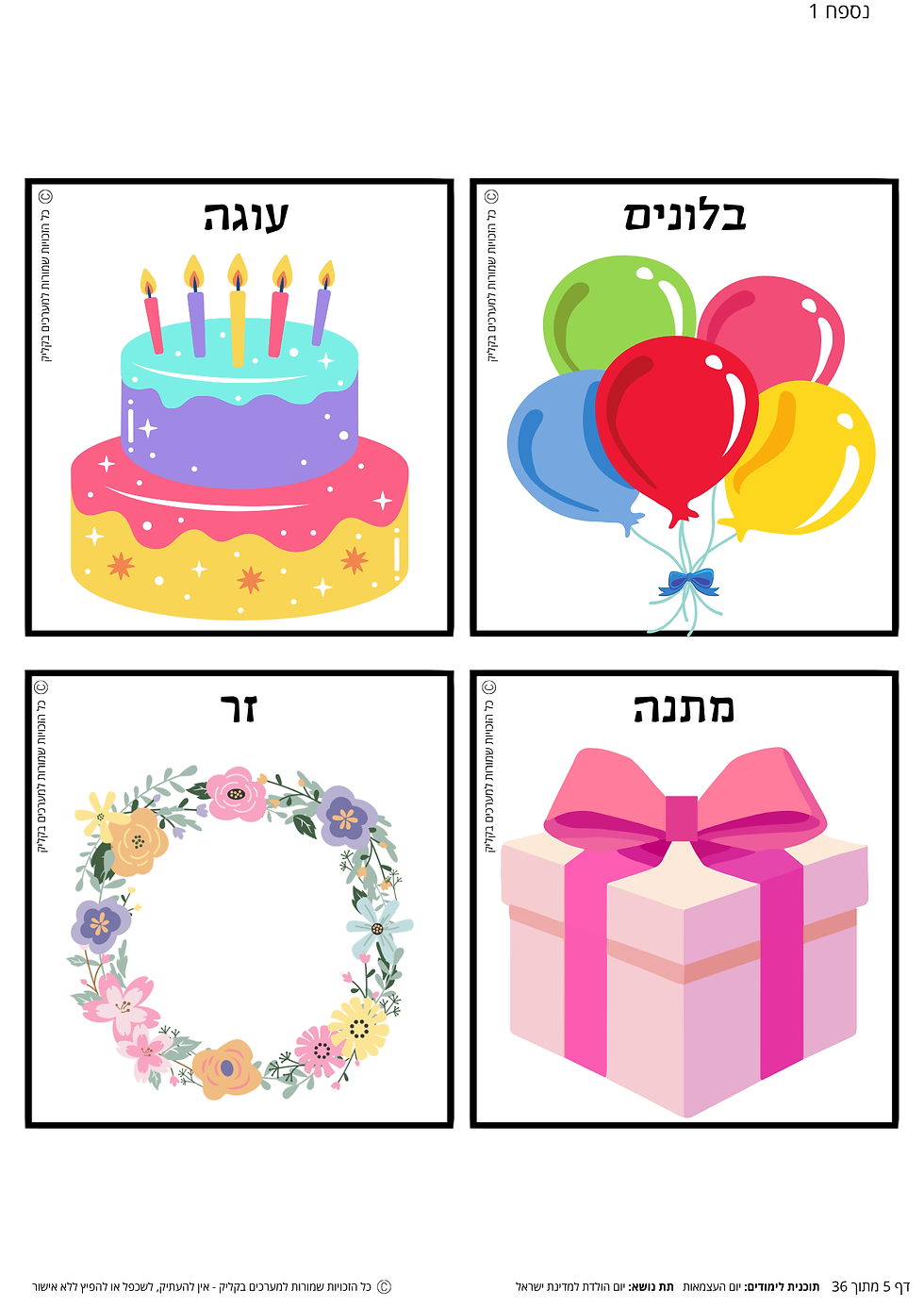 תמונה ממוזערת: ערכת תוכן בנושא יום העצמאות המיועדת לתפקוד גבוה