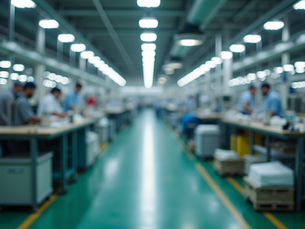 Streamlined assembly line illustrating Lean principles