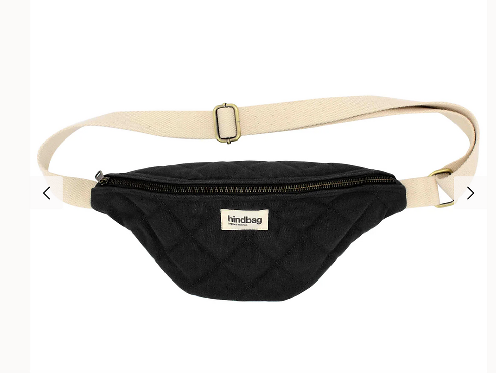 Sac banane Olivia matelassé 'Noir' (modèle adulte) - Hindbag