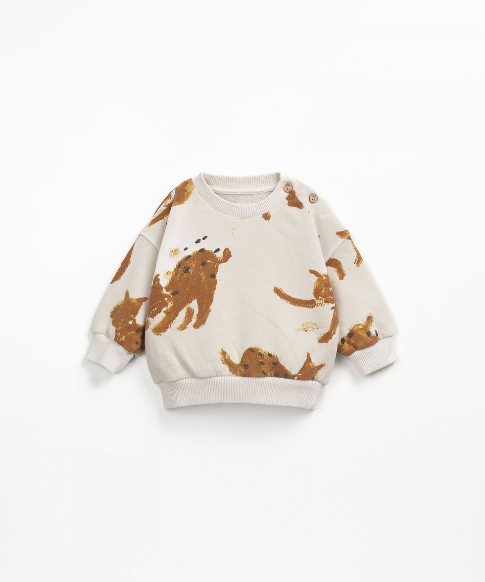 Sweat imprimé 'Lynx' avec teinture naturelle - Play Up