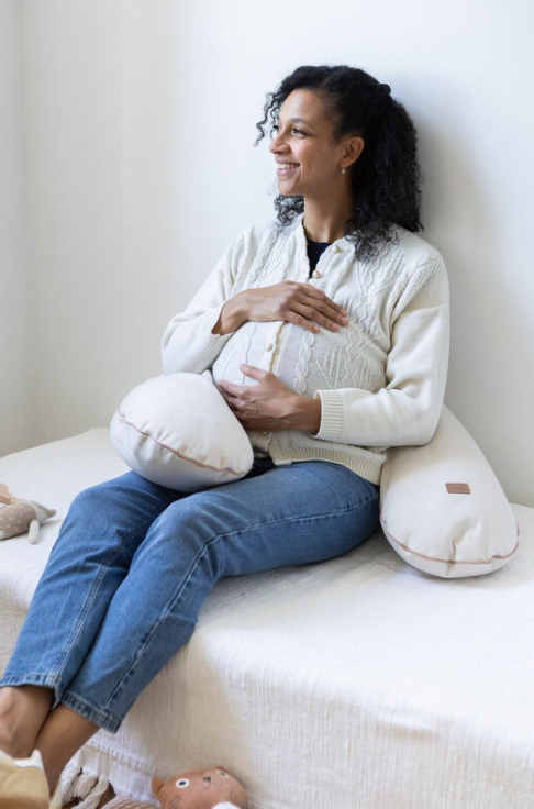 Miniature : Coussin d'allaitement big Flopsy 'argile' - Beaba