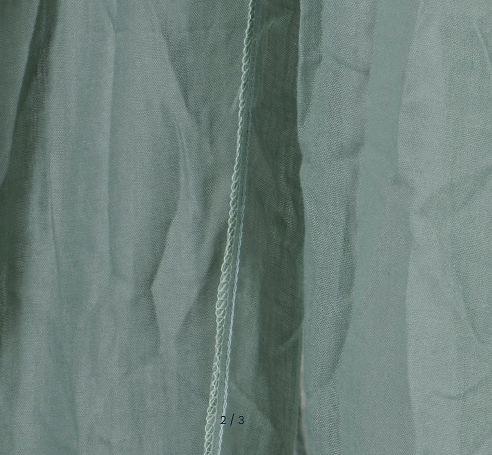 Miniature : Ciel de lit vintage 'Ash green' 245cm - Jollein