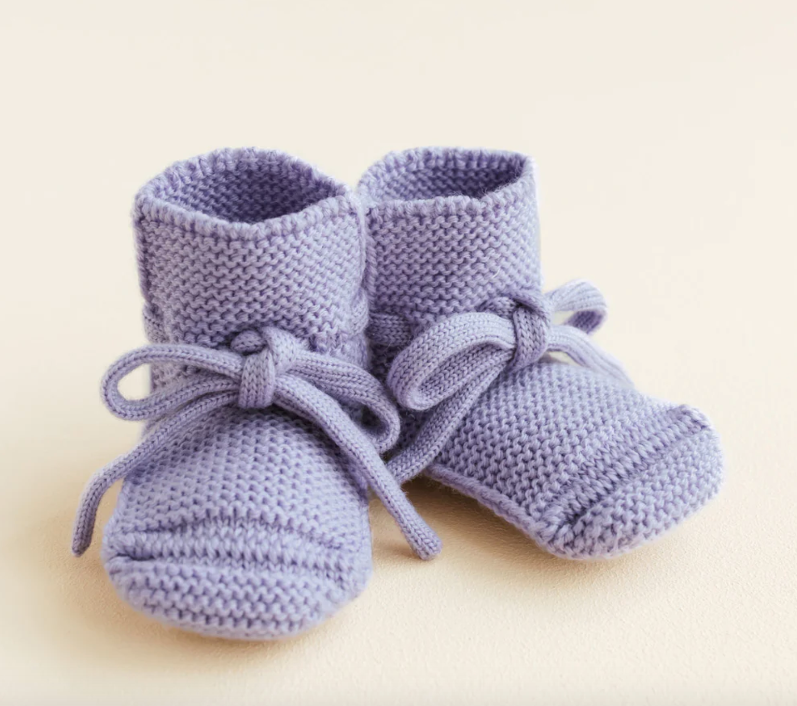 Chaussons en laine 'lilac' - Hvid