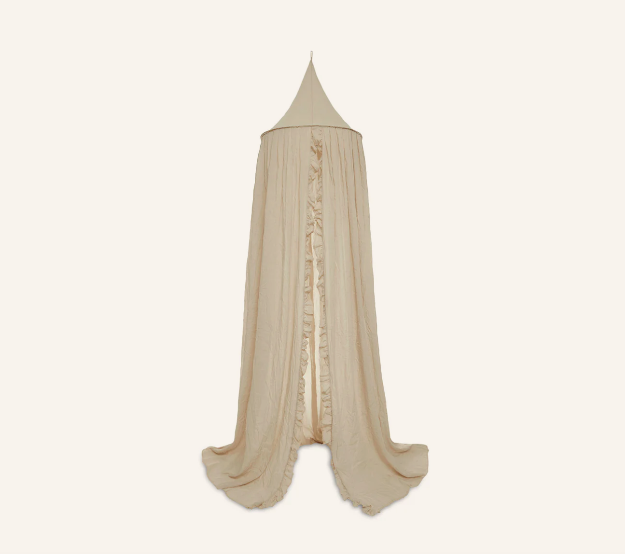 Ciel de lit vintage 'ruffle nougat' 245cm - Jollein