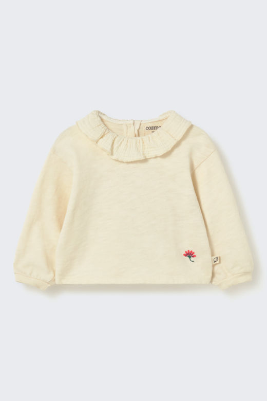 Blouse colerette en coton bio - Cozmo