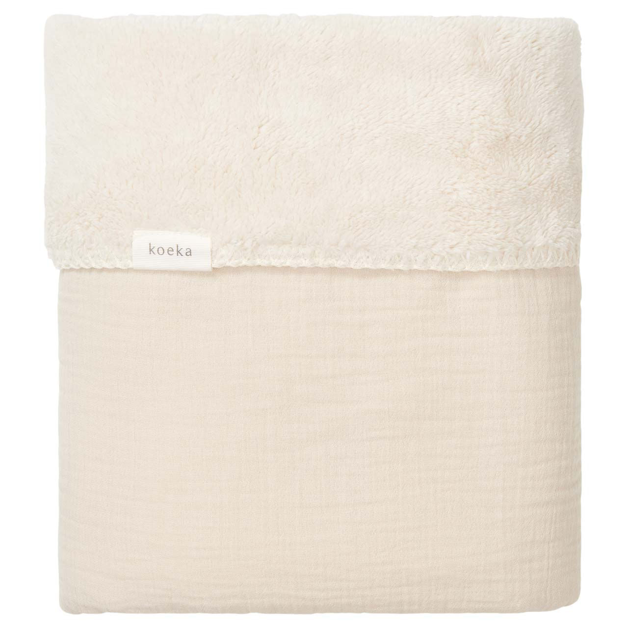 Couverture berceau Faro 75x100cm 'warm white' - Koeka
