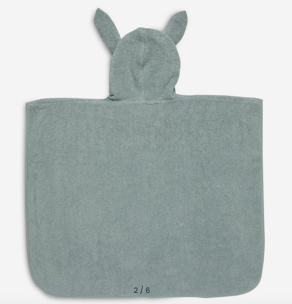 Miniature : Poncho de bain 'Ash green' - Jollein
