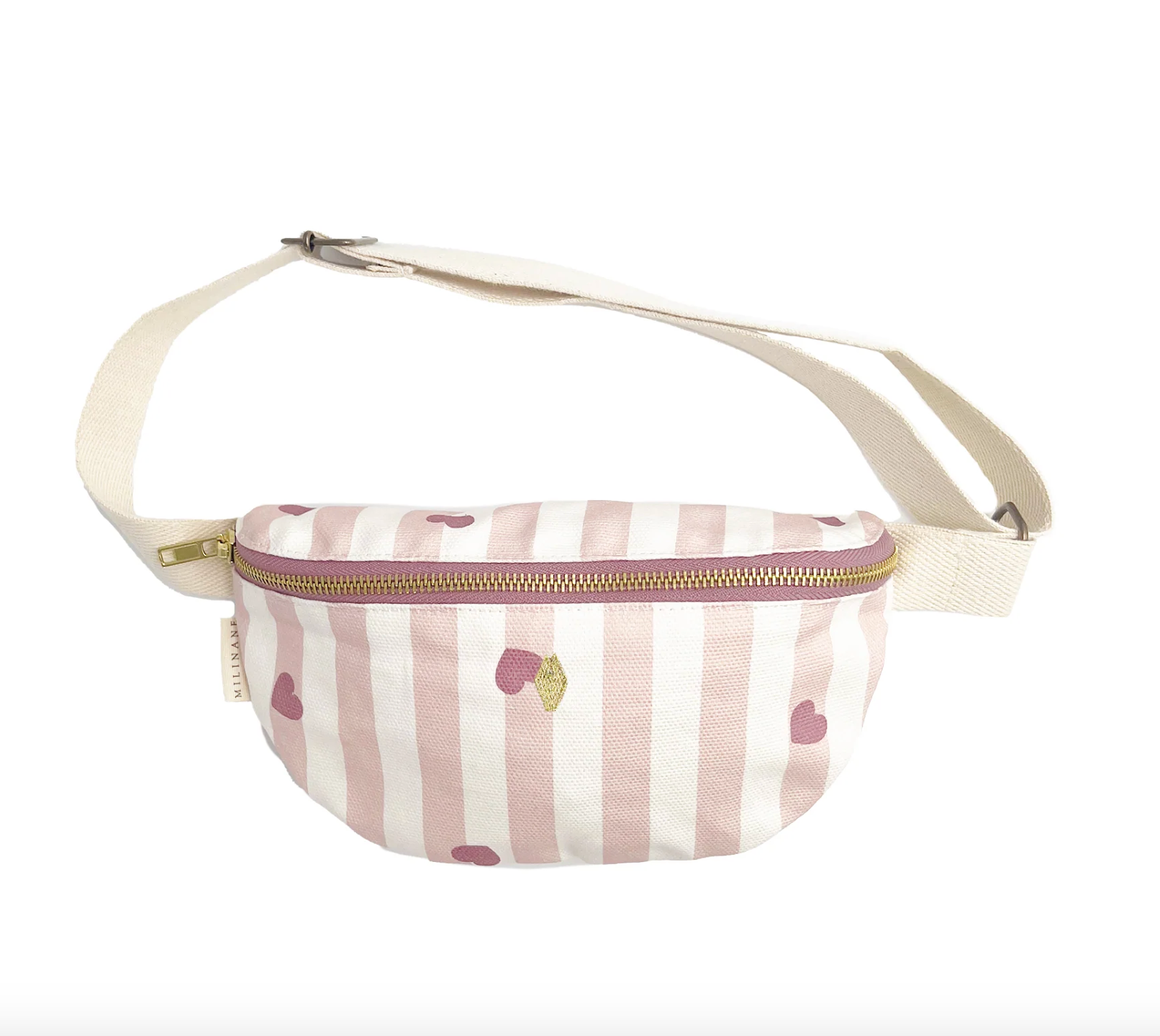 Sac banane en coton motif 'candy cane' - Milinane