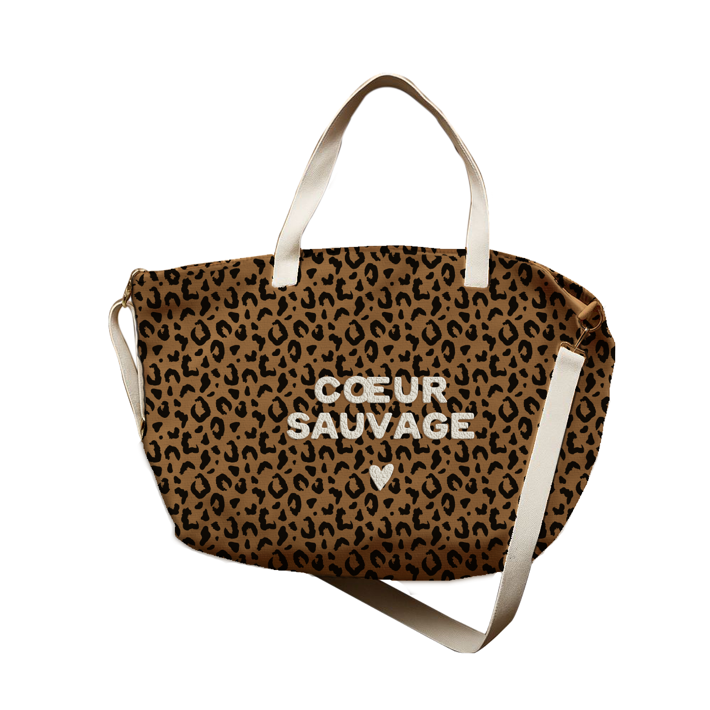 Sac cabas XL 'Coeur Sauvage' - Zakuw