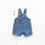 Miniature : Salopette courte en denim en coton biologique avec bretelles réglables - Play Up