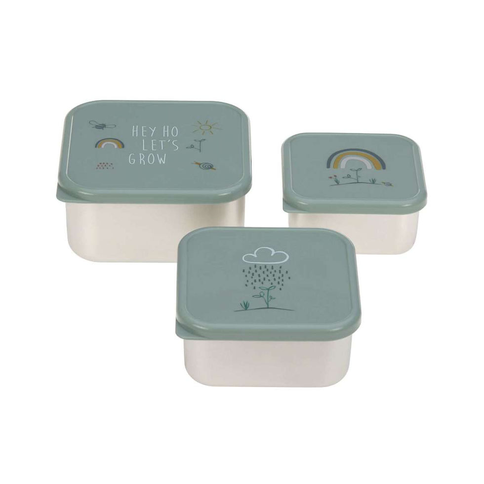 Miniature : Lot de 3 boîtes à goûter en inox 'garden explorer' - Lassig