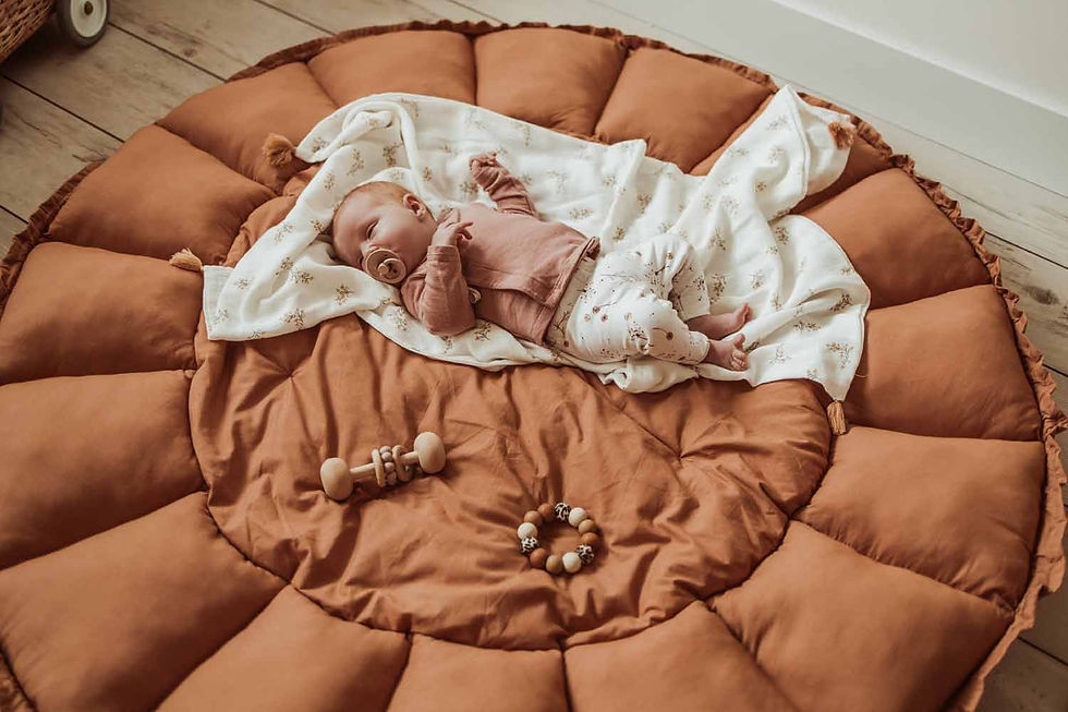 Miniature : Tapis d'éveil Bloom 3 en 1 en coton bio 'Tawny Brown' - Play &amp; Go