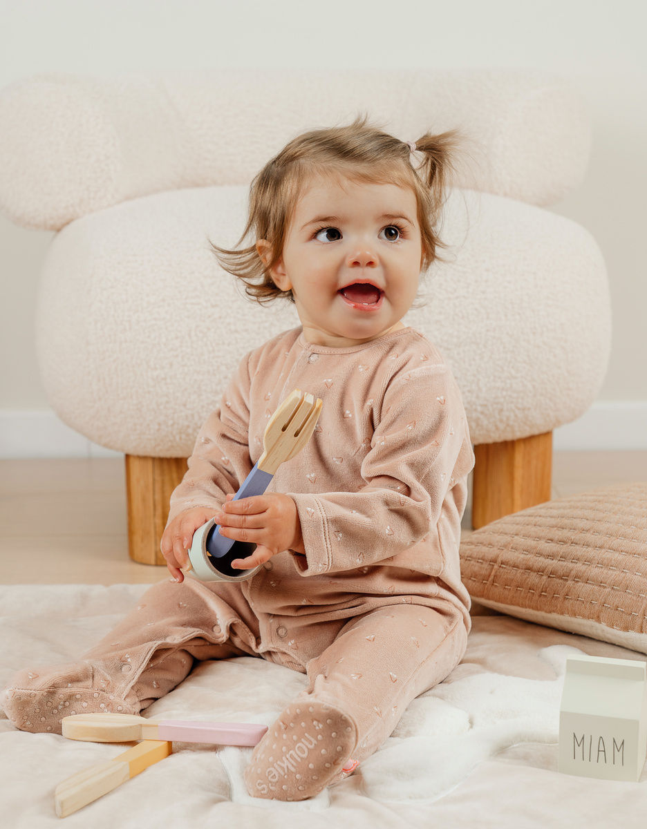 Miniature : Pyjama en velours cerises rose - Noukies
