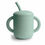 Miniature : Tasse d'apprentissage en silicone avec paille 'Cambridge Blue' - Mushie