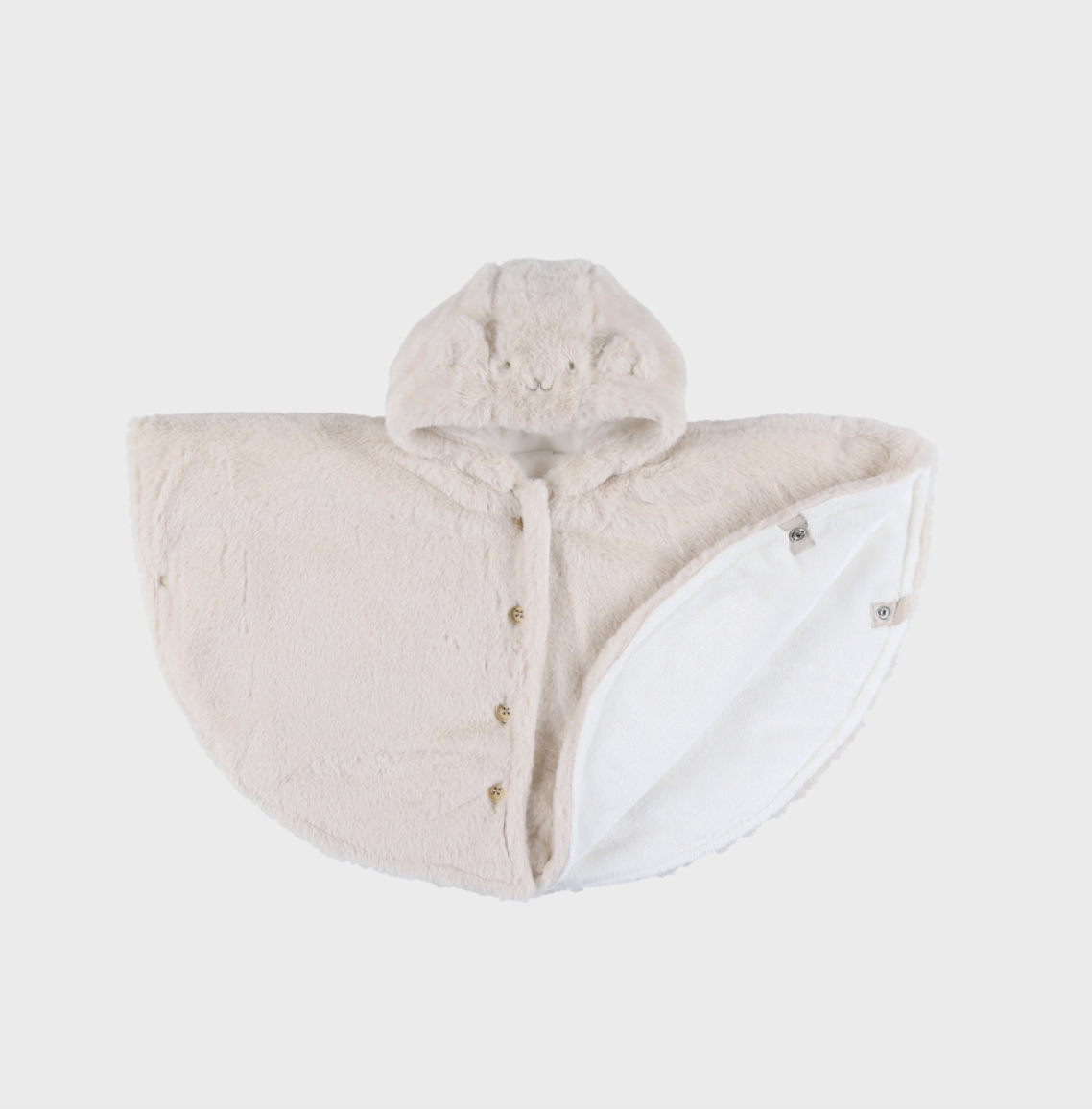 Poncho beige en groloudoux - Noukies