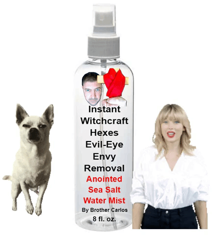 Instant Witchcraft Removal Anointed Sea Salt Water Mist by Exorcist Brother Carlos - Picku