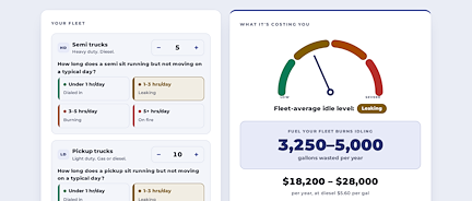 Calculate Your Savings with Razor Tracking's Fuel Idle Calculator