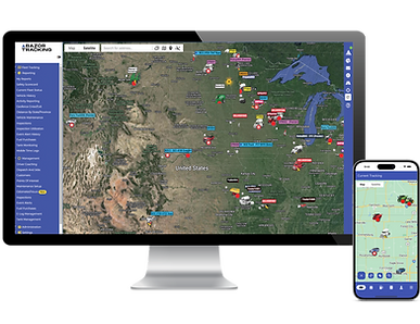 Razor Tracking platform displayed on large computer monitor