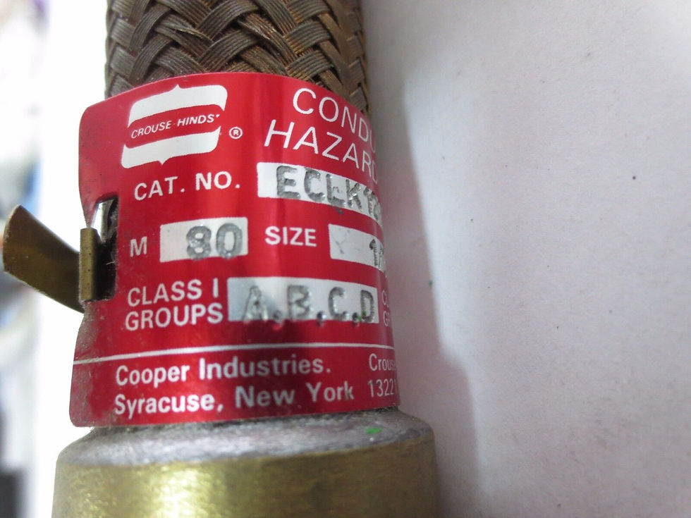 Thumbnail: CROUSE-HINDS ECLK121 / ECGJH121 21" BRASS FLEX COUPLING DUST IGNITION-PROOF NEW