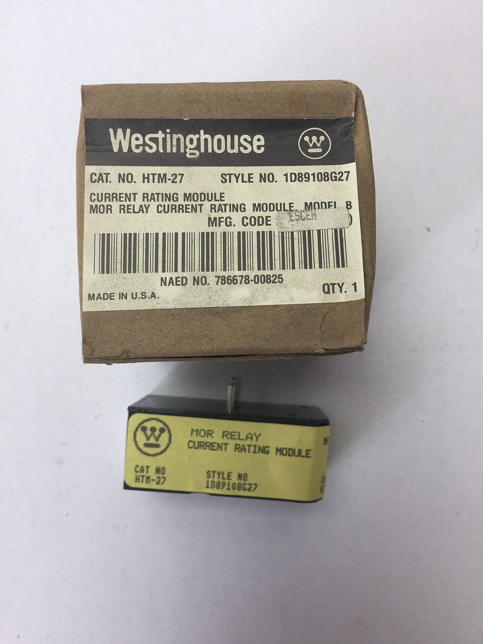 WESTINGHOUSE HTM-27 MOR RELAY CURRENT RATING MODULE MODEL B HEATER MODULE