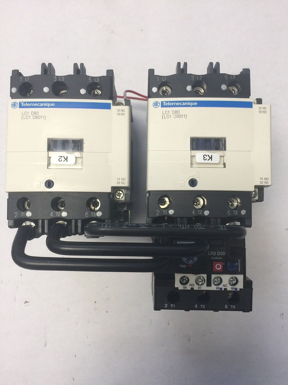 TELEMECANIQUE LC1 D80 REVERSING CONTACTOR LR2 D35 OVERLOAD LR2 D3559 LX1 D6 G7