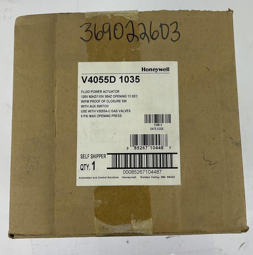 HONEYWELL V4055D 1035 FLUID POWER ACTUATOR 120V 60HZ