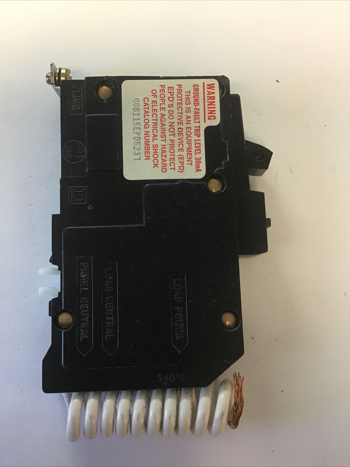 SQUARE D QOB115EPD5237 CIRCUIT BREAKER 15A 120VAC 1POLE