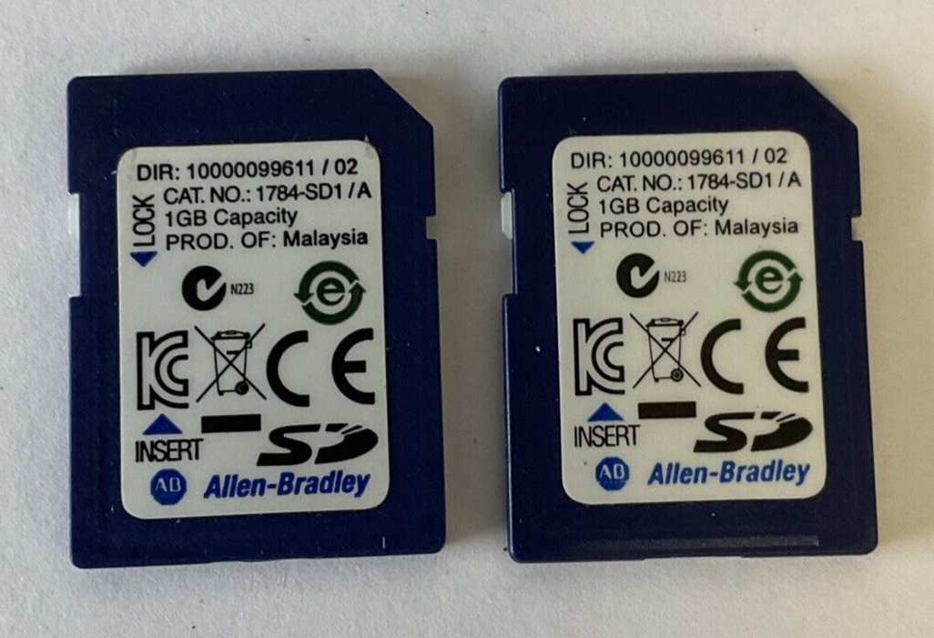 ALLEN BRADLEY 1784-SD1/A MEMORY CARD 1GB CAPACITY DIR:1000009611/02 ***LOTOF2***