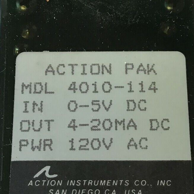 Thumbnail: ACTION PAK MDL 4010-114 CONTROL RELAY  120VAC