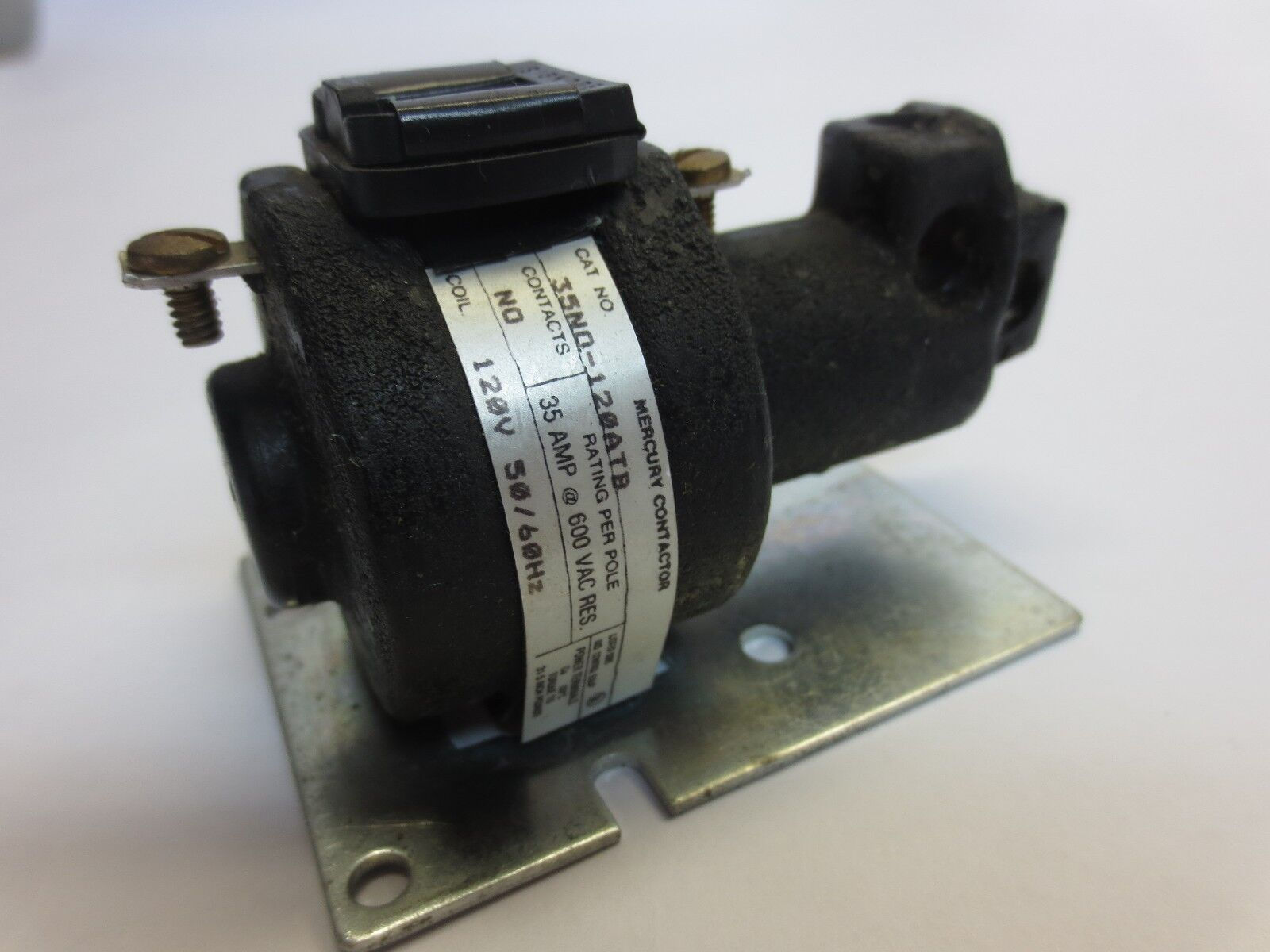 MDI 35NO-120ATB MERCURY CONTACTOR / RELAY 35A @ 600VAC 120V COIL - NEW SURPLUS