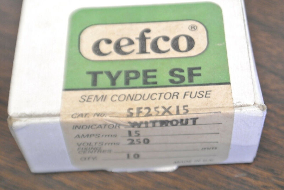 Thumbnail: BOX of 10 / CEFCO SF25X15 RECTIFIER FUSE / 15A / 250V / NEW SURPLUS