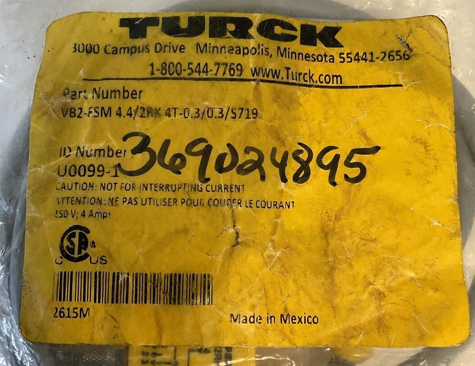 Thumbnail: TURCK VB2-FSM 4.4/2RK 4T-0.3/0.3/S719 VB2 MOLDED TWIN JUNCTION