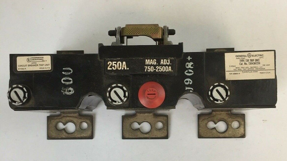 GE TJK436T250 TRIP UNIT 250 AMP 3 POLE MAG TRIP ADJ 750-2500A