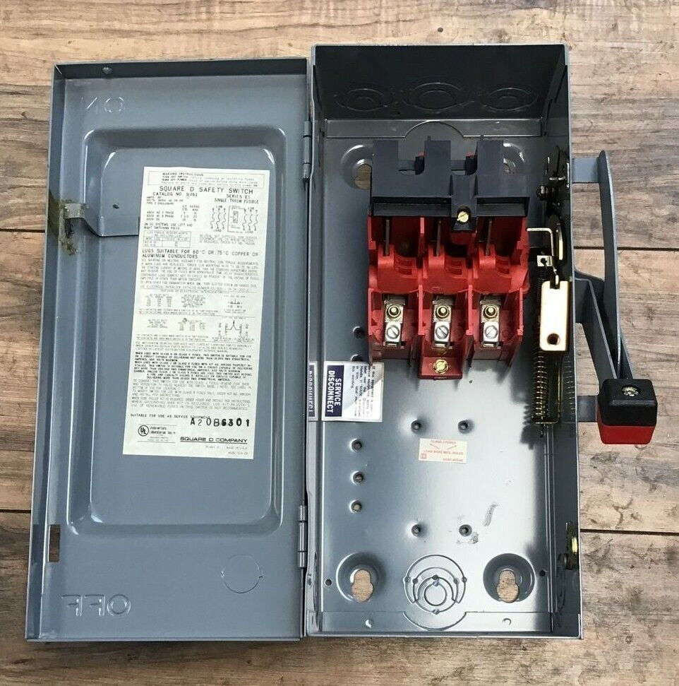 Thumbnail: SQUARE D  H361 NON FUSIBLE DISCONNECT SWITCH SER.E1  30A 600VAC/DC