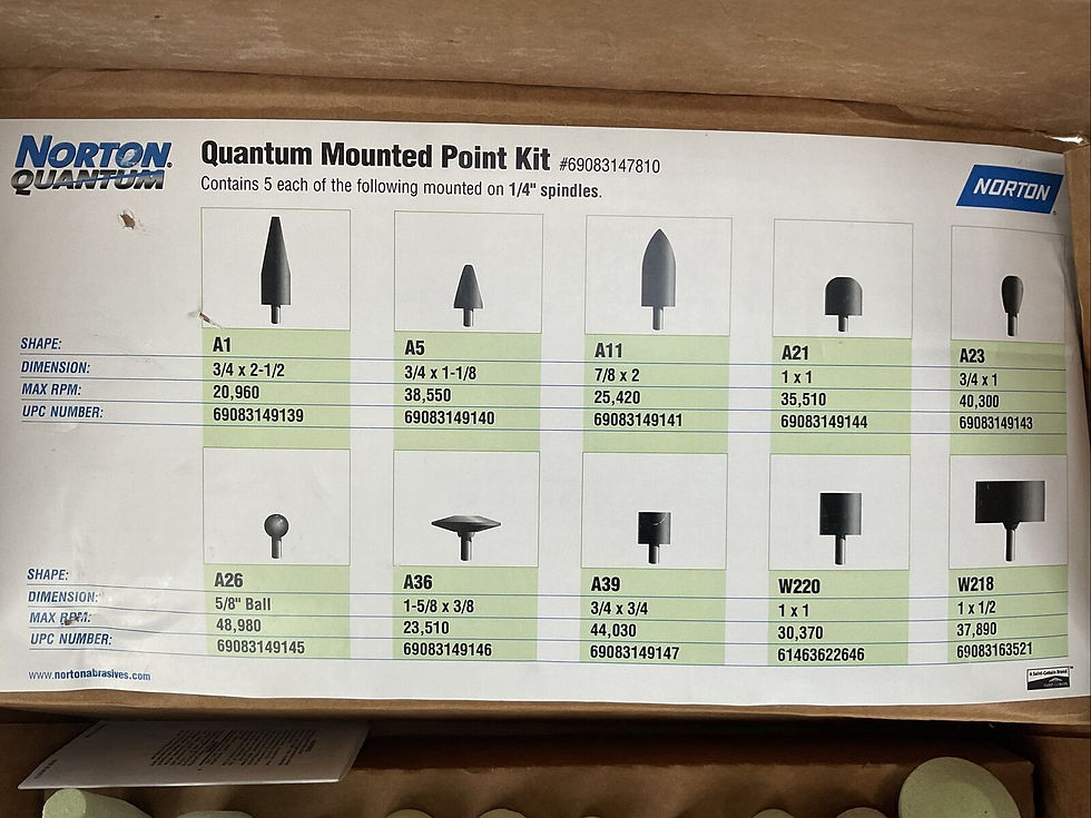 Thumbnail: NORTON QUANTUM 69083147810 QUANTUM MOUNTED POINT KIT (MISSING 1 A5)