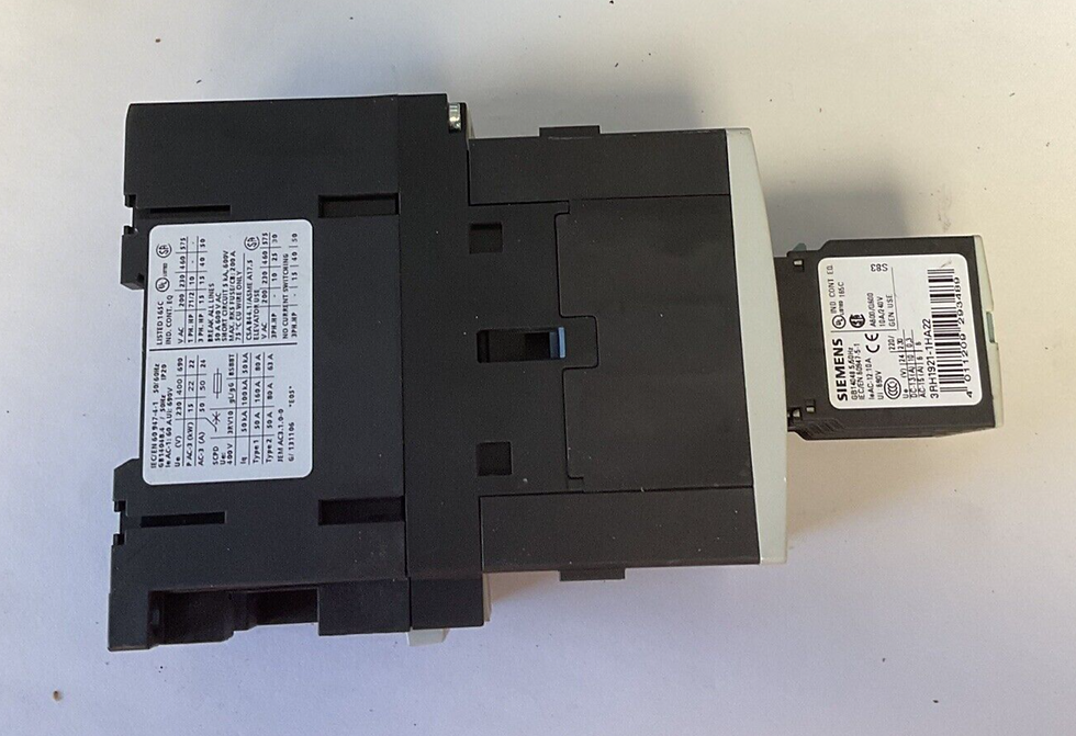 Thumbnail: SIEMENS 3RT1036-1BB40 CONTACTOR 24VDC W/3RH1921-1HA22 CONTACT BLOCK