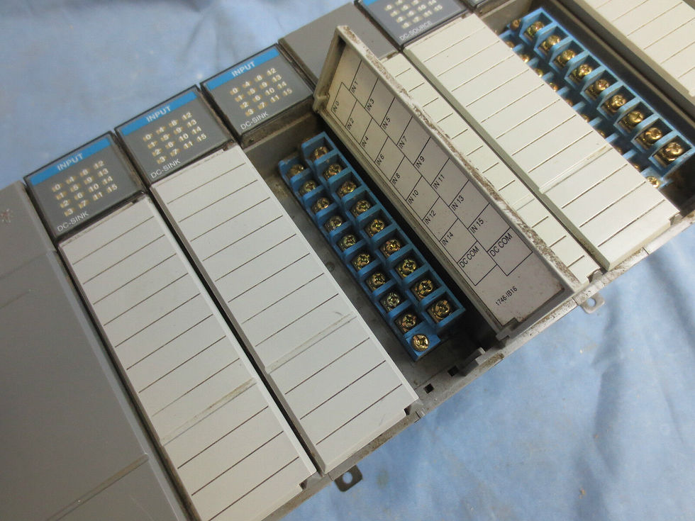 Thumbnail: ALLEN-BRADLEY 1746-P2 Ser. C + 1746-IB16 & (3) 1746-OB16 MODULES + 1746-A7 RACK