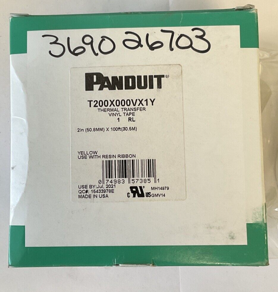 Thumbnail: PANDUIT T200X000VX1Y THREMAL TRANSFER VINYL TAPE