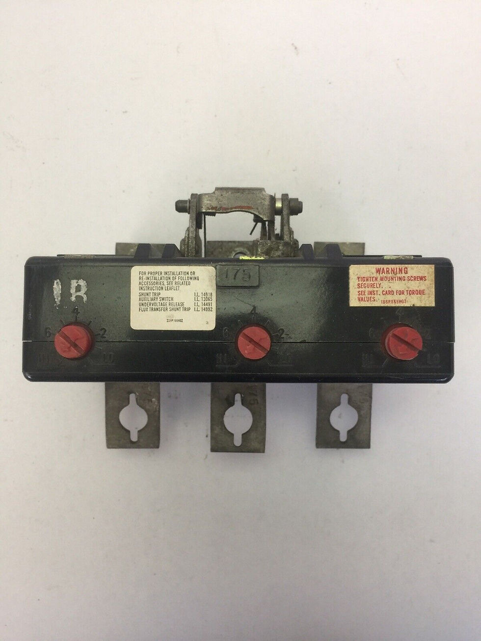 WESTINGHOUSE HLB3175T AB DE-ION TRIP UNIT 175A 3POLE MAG. TRIP.-ADJ. 875-1750A