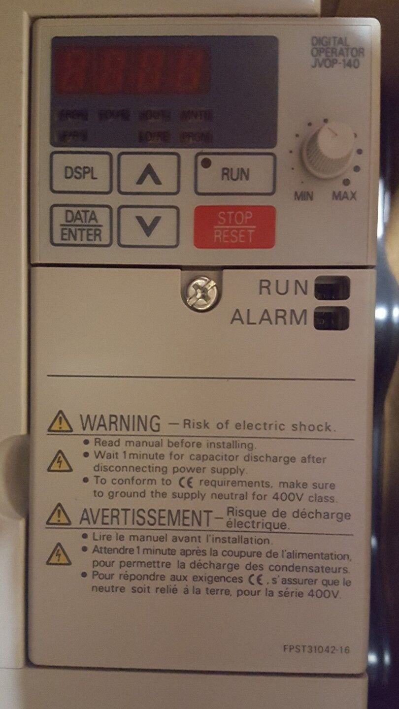 Thumbnail: YASKAWA ELECTRIC CIMR-V7RU45P50 OUTPUT 0-460VAC 14.8A INPUT 380-460VAC 19.6A 3PH