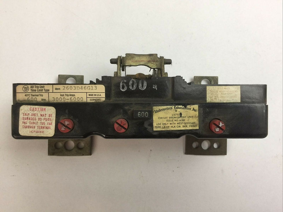 WESTINGHOUSE 2603D46G13 AB TRIP UNIT 600AMP 2POLE INST TRIP 3000-6000A TIME