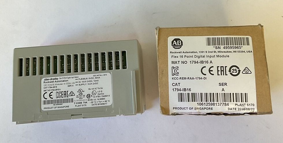 ALLEN BRADLEY 1794-IB16 16 POINT DIGITAL INPUT MODULE SER.A 10-31.2VDC 30MA