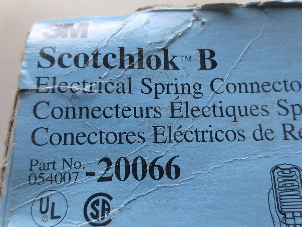 Thumbnail: 3M SCOTCHLOK B - 20066 SPRING CONNECTORS - NEW SURPLUS - LOT of 44