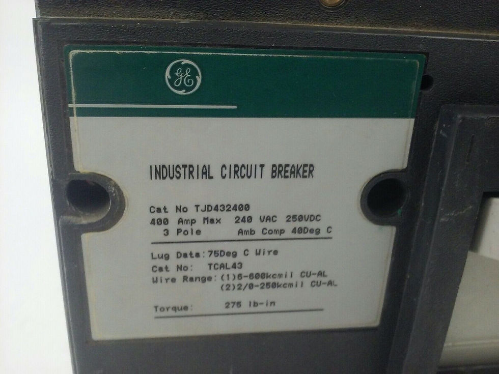 Thumbnail: GENERAL ELECTRIC TJD432400 CIRCUIT BREAKER TRIP UNIT 400A 240VAC/250VDC 3P 22KA