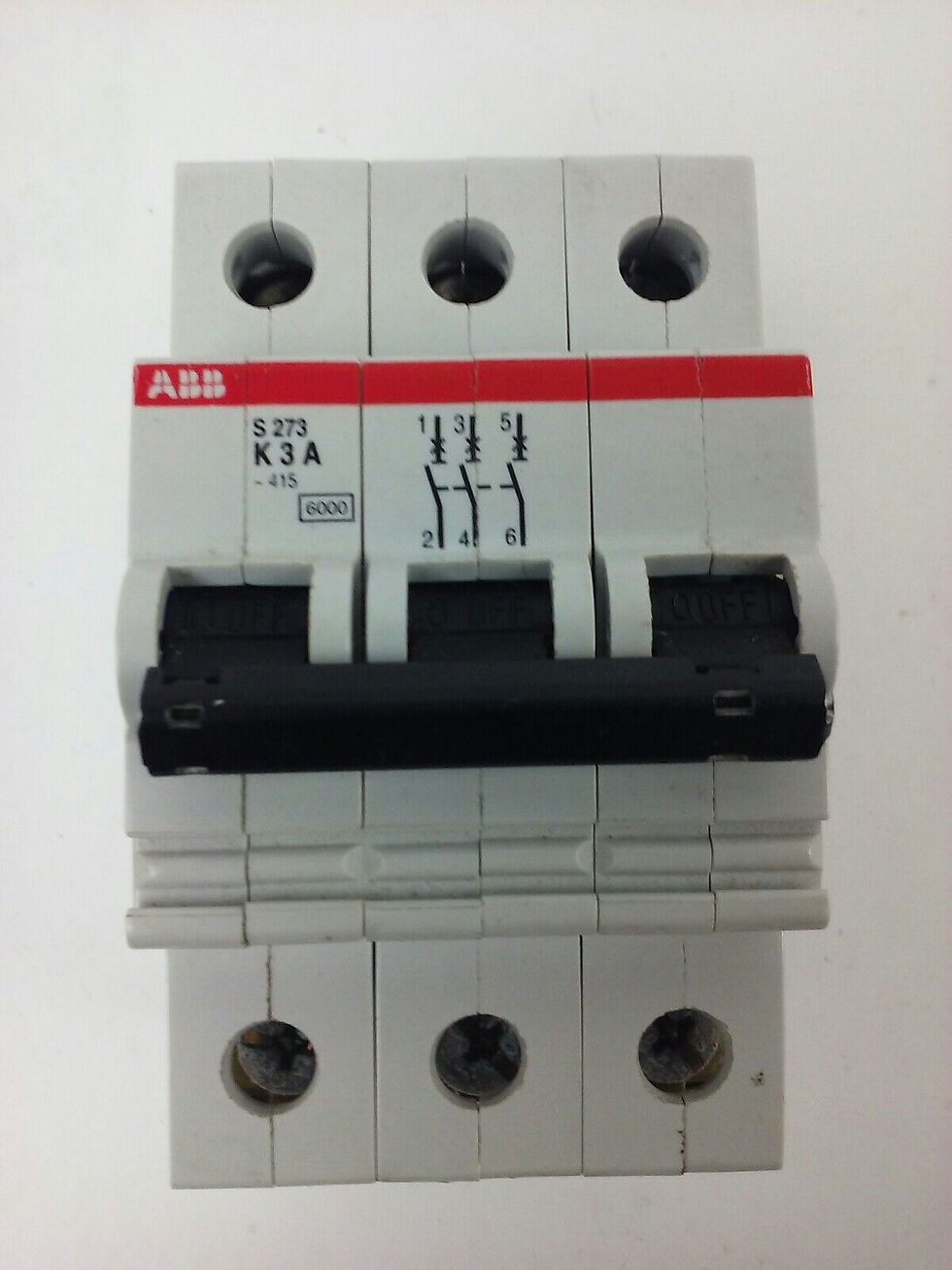 ABB, S273-K3A, CIRCUIT BREAKER, 3P, 277/480VAC, 3AMP, VDE0660, NEW SURPLUS