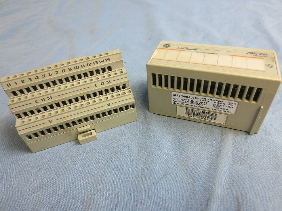 Thumbnail: ALLEN-BRADLEY 1794-TB3/A FLEXBUS TERMINAL BLOCK & 1794-OAB/A OUTPUT MODULE
