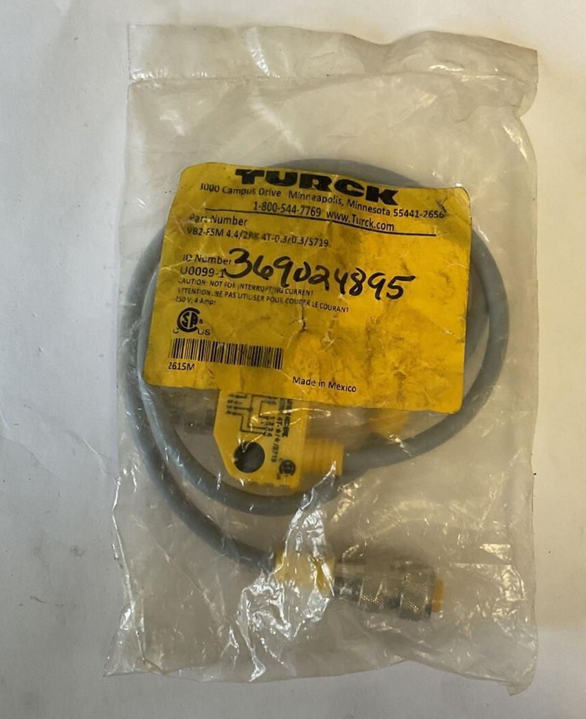 TURCK VB2-FSM 4.4/2RK 4T-0.3/0.3/S719 VB2 MOLDED TWIN JUNCTION